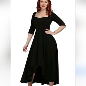 Modcloth Collectif brand new size small pinup vintage Black High Low Dress